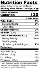 Natural Wasabi Peas Nutrition Facts