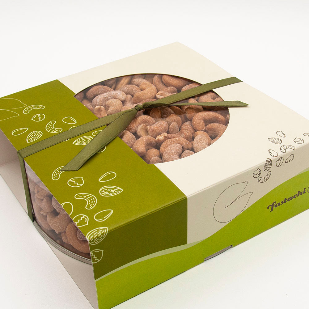 nut gift box with salted cashews