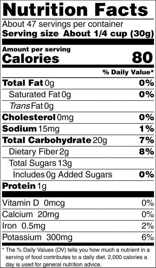 Tranquil Circle Gift Tin Medium Nutrition Facts