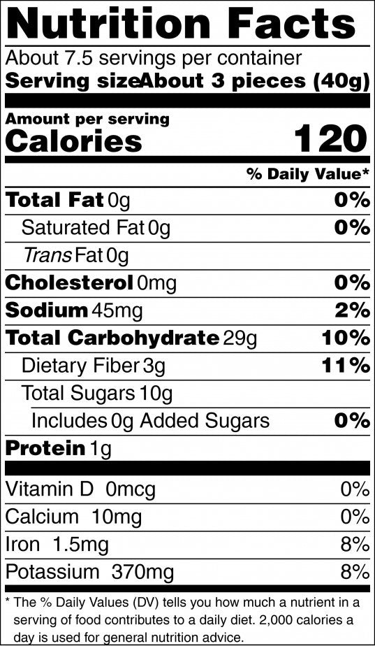 Simple Pleasures Gift Tray Sour Plums Nutrition Facts