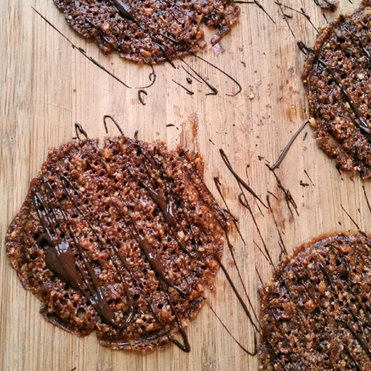 Chocolate Hazelnut Lace Cookies