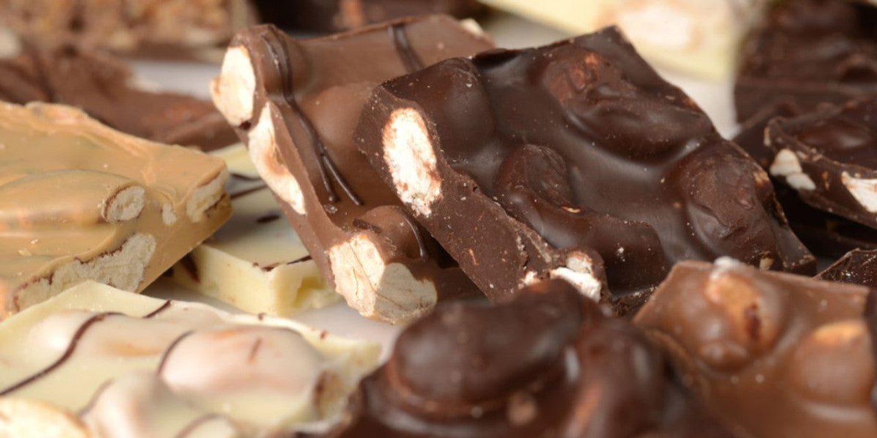 different chocolates with nuts
