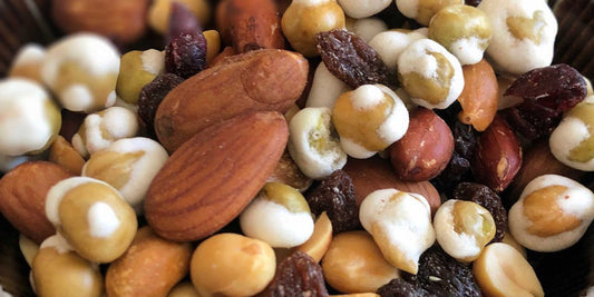 different nutty snacks