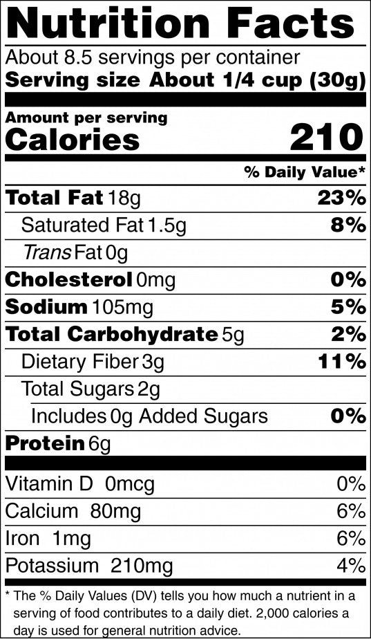 Salted Spanish Marcona Almonds Nutrition Facts
