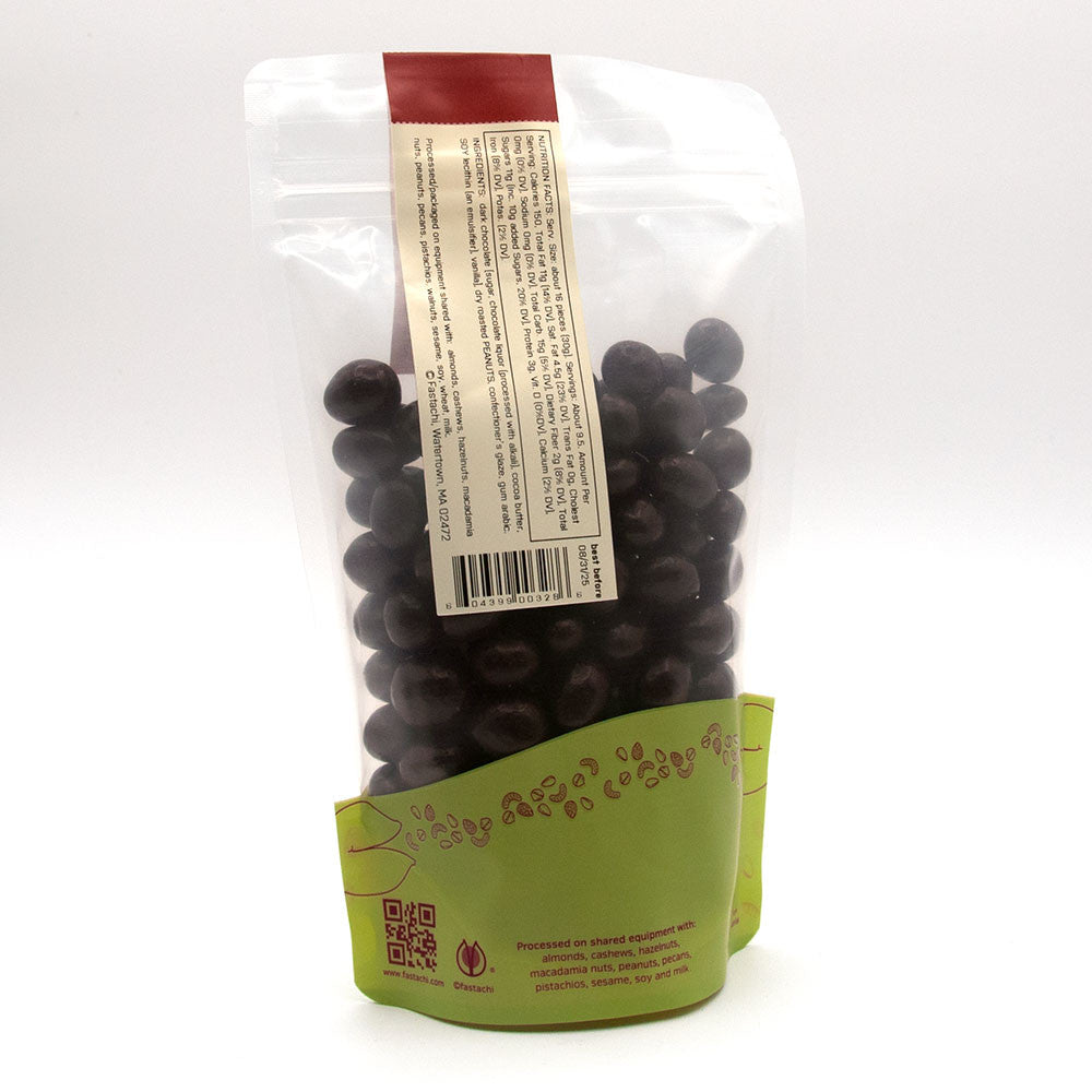 dark chocolate peanuts pouch back 