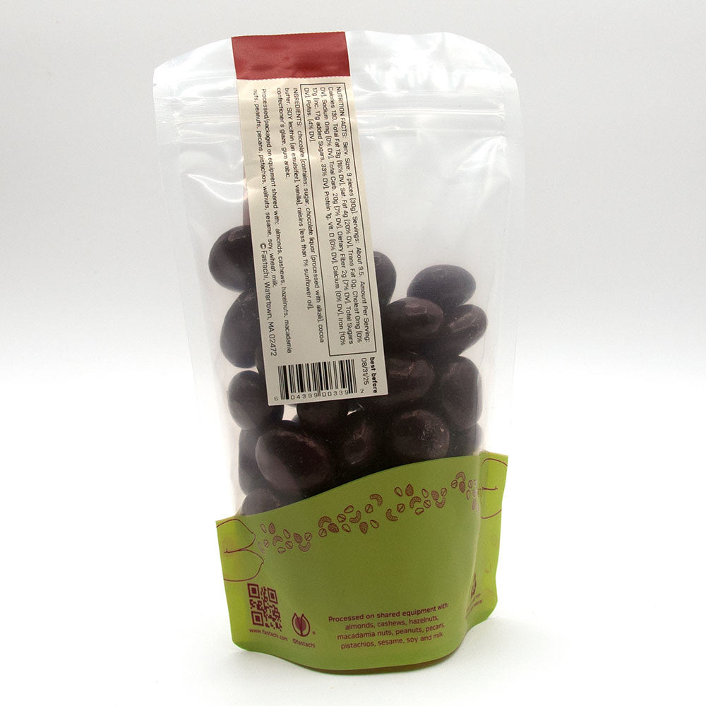 Dark Chocolate Raisins Pouch back
