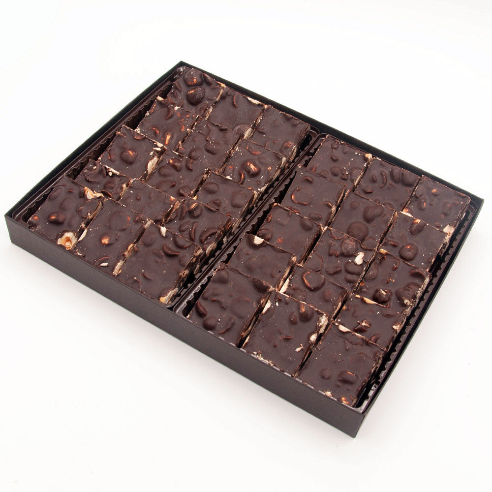 Dark Chocolate Hazelnut Bark Open Lg