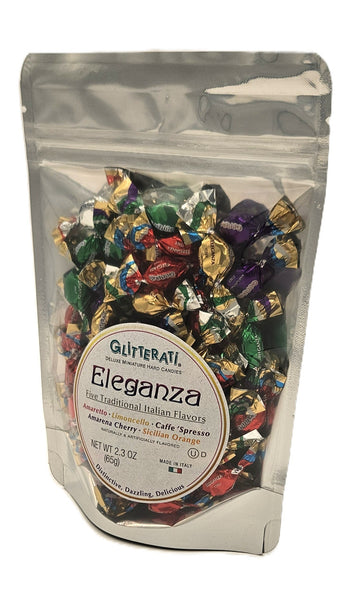 Mini Italian Hard Candies Glitterati Eleganza 2.3oz
