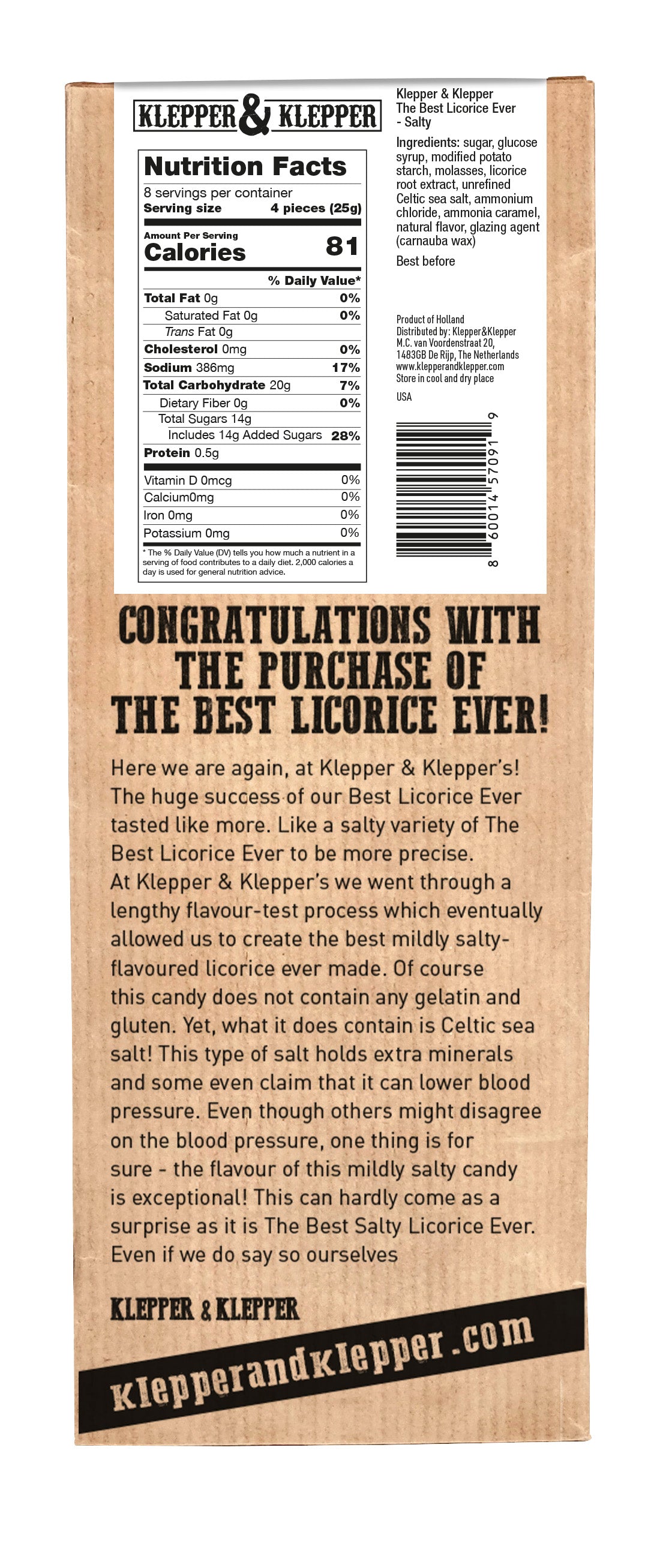 Klepper & Klepper Salty Licorice