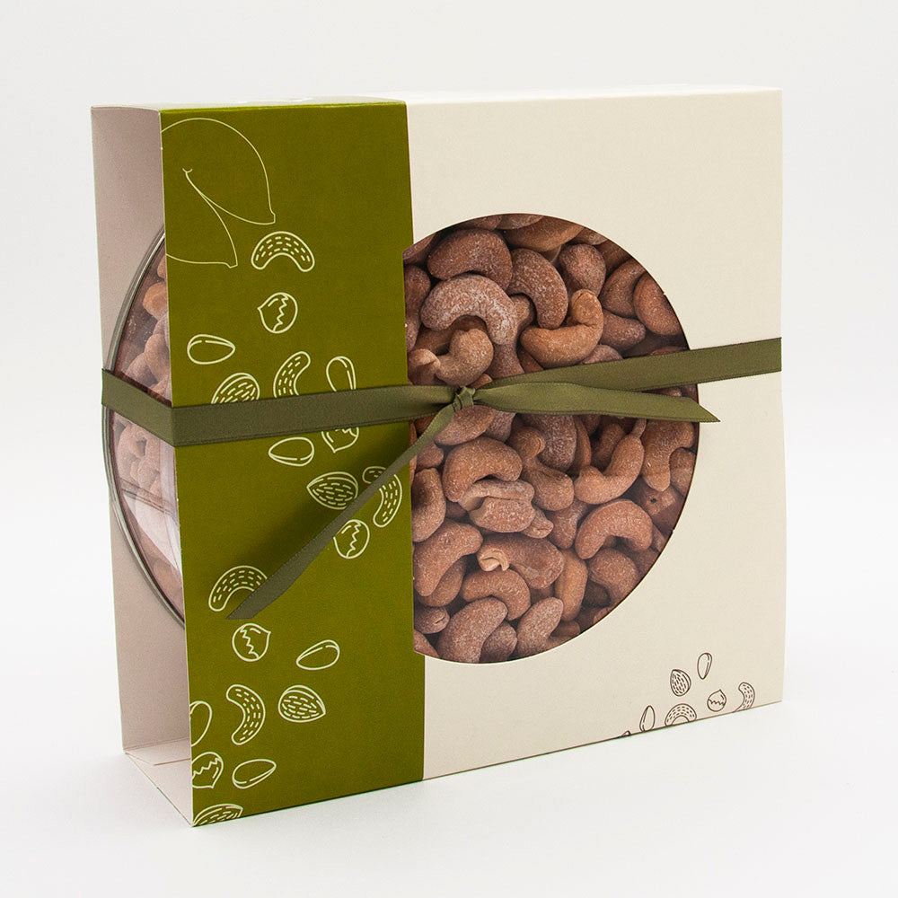 salted cashews gift box packaging 