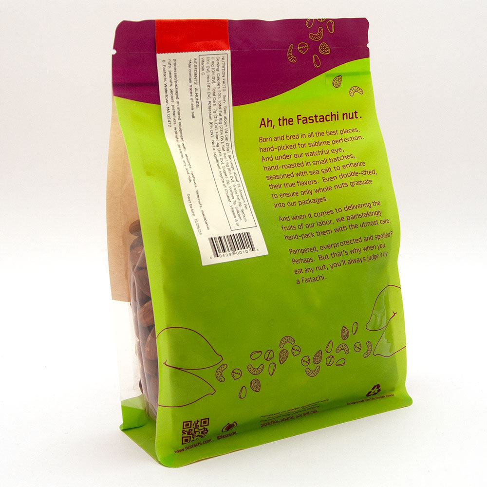Roasted Almonds Bag Back