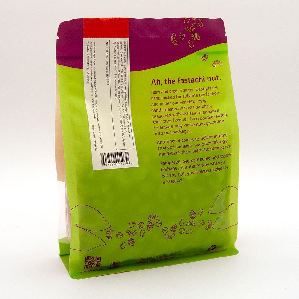 Salted Cashews Bag Back