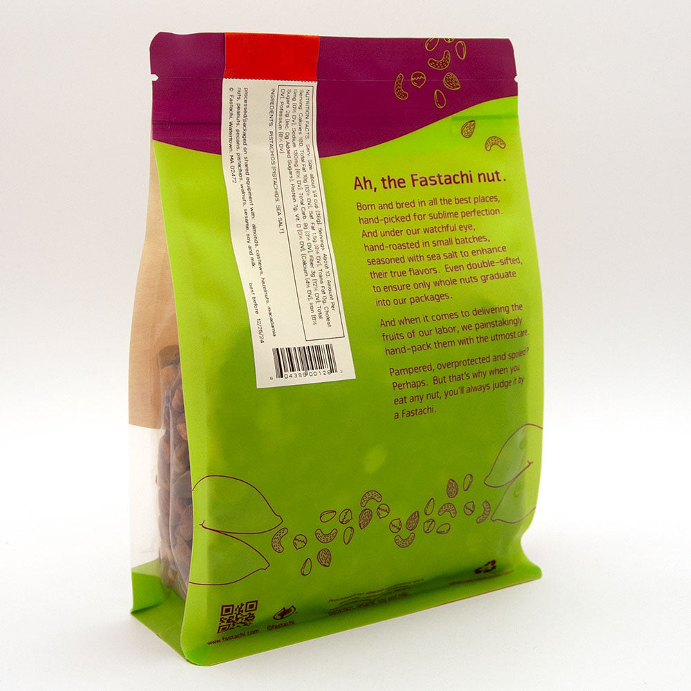 Salted Pistachio Kernels Bag Back
