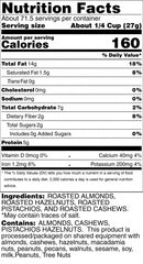 Nut Passion Large Simply Roasted Mix Nutrition