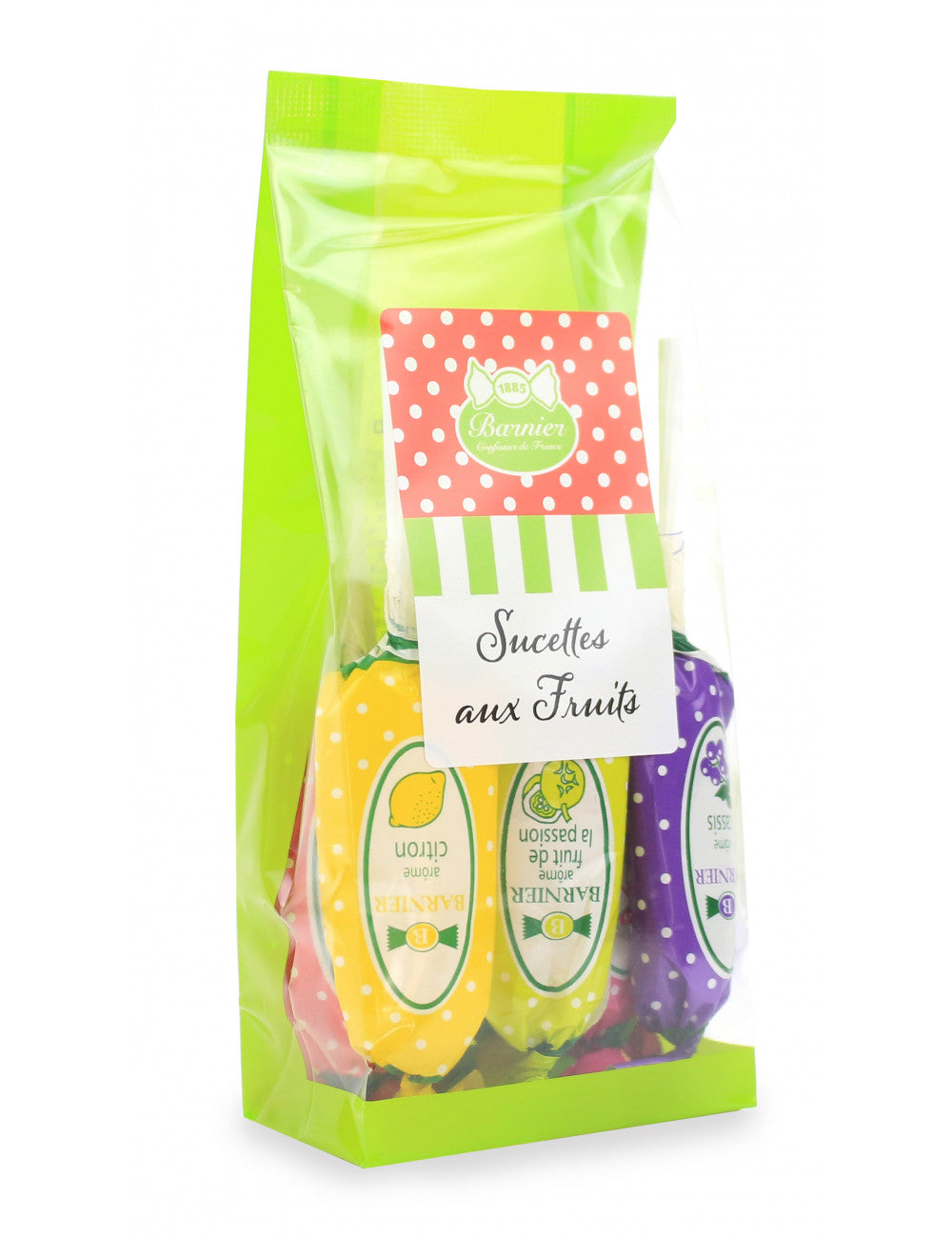 Barnier Assorted Fruit Lollipops 8pc Sachet