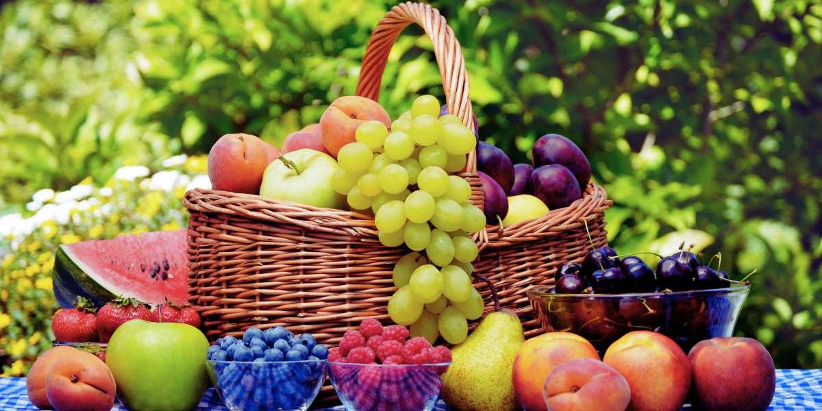 basket of different fruits to take for road trip