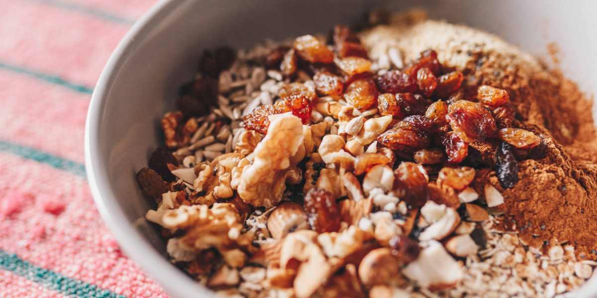 bowl with nuts and oats